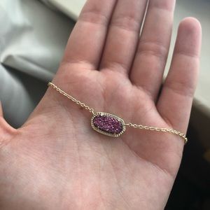 Kendra Scott Elisa Necklace in Deep Fuchsia Drusy